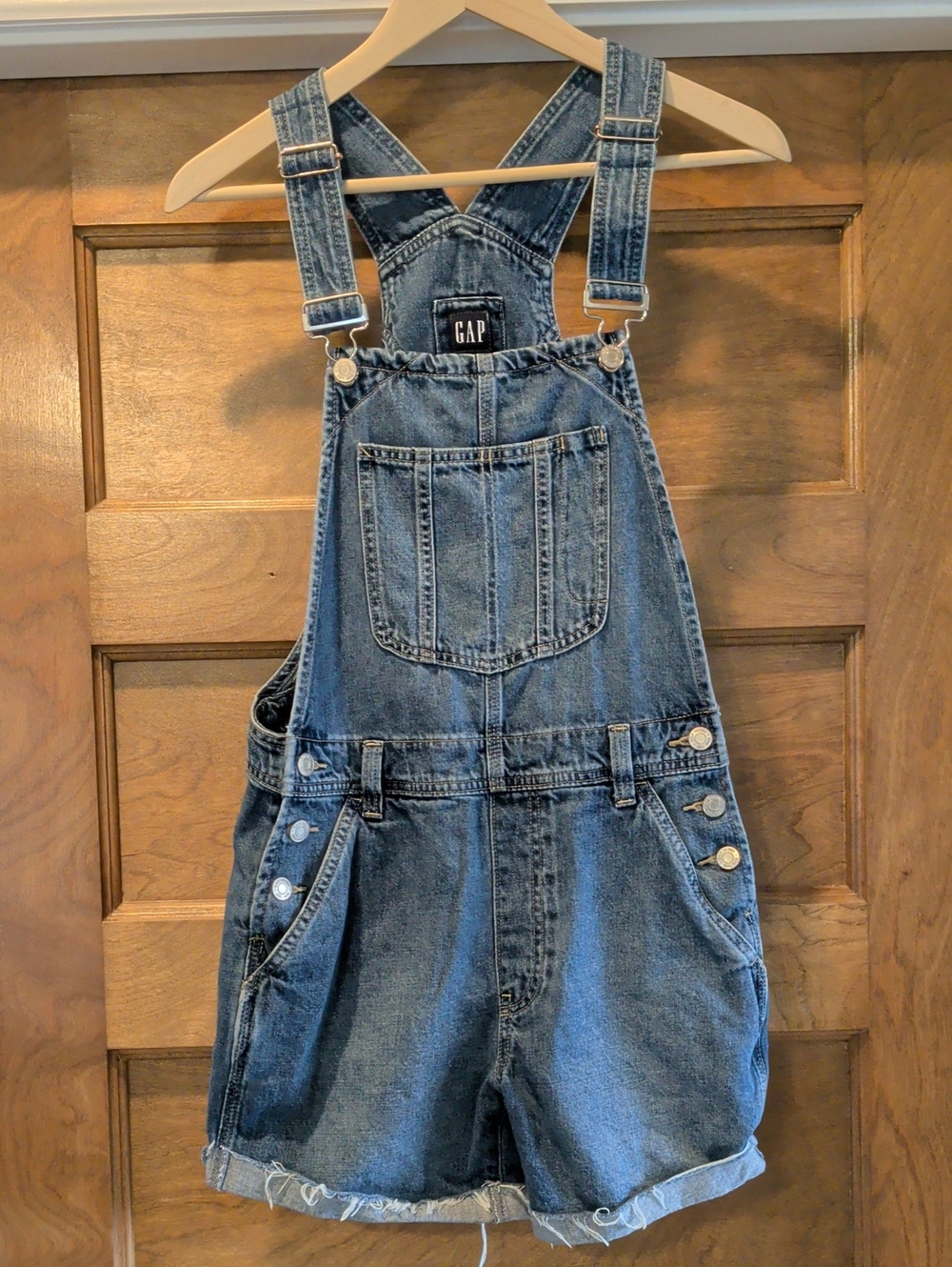GAP Blue Denim Short Overalls Romper